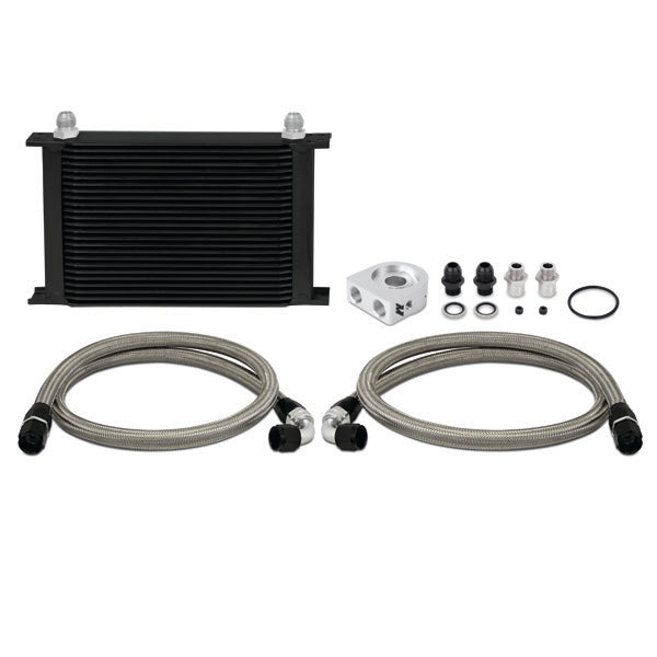 Mishimoto MMOC-UHBK Universal Oil Cooler Kit, Black, 25 Row - Truck Part Superstore