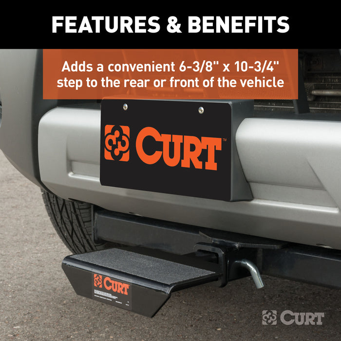 CURT 31001 CURT 31001 10-3/4-Inch Non-Skid Trailer Hitch Step for 2-Inch Receiver - Truck Part Superstore