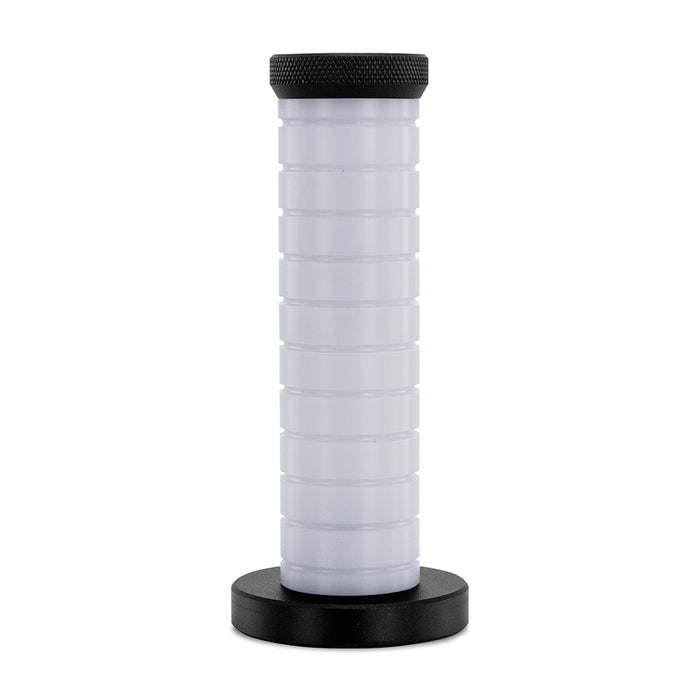 Mishimoto MMSK-BMXBKWH Grip Shift Knob, White Grip, Black Top and Bottom - Truck Part Superstore
