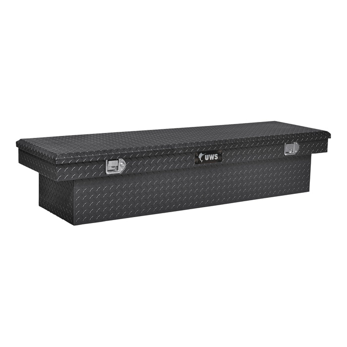 UWS TBS-72-BLK Gloss Black Aluminum 72in. Crossover Truck Tool Box (LTL Shipping Only) - Truck Part Superstore