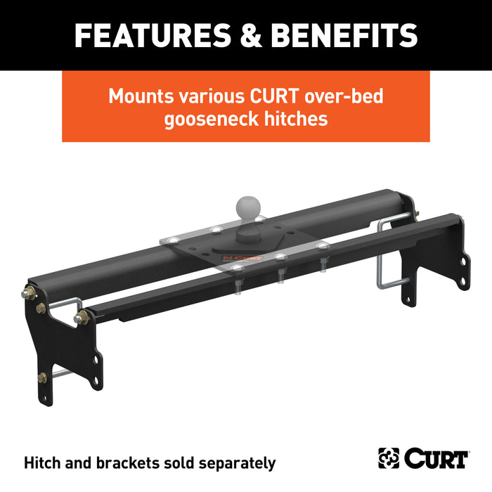 CURT 61341 Over-Bed Gooseneck Install Brackets; Select Silverado; Sierra 1500; 2500; 3500 - Truck Part Superstore