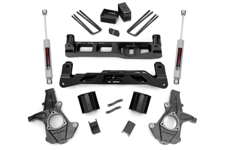 Rough Country 24771 5 Inch Suspension Lift Kit w/V2 Shocks & Struts 14-18 Silverado/Sierra 1500 2WD Cast Steel Rough Country - Truck Part Superstore