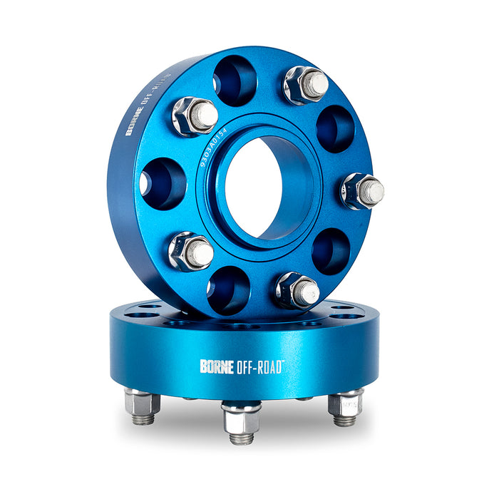 Mishimoto BNWS-003-381BL Wheel Spacers, 5X127, 71.6mm Center Bore, M14 X 1.5, 1.50-in Thick, Blue - Truck Part Superstore