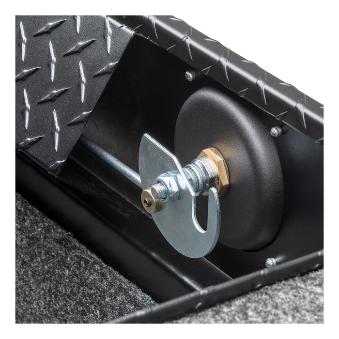 UWS EC11023 Matte Black 63in. Secure Lock Angled Tool Box; Low Profile (Heavy Packaging) - Truck Part Superstore