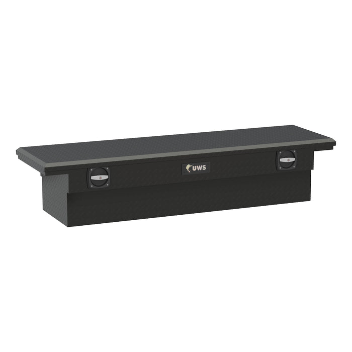 UWS SL-69-LP-MB Matte Black 69in. Secure Lock Truck Tool Box; Low Profile (LTL Shipping Only) - Truck Part Superstore