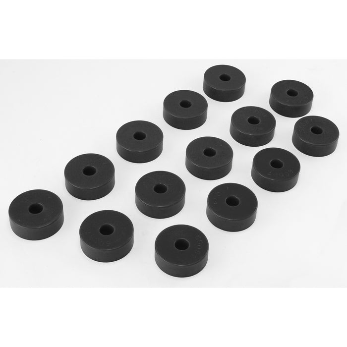 Rugged Ridge 1-101BL Body Mount Kit; 14 Piece; Black Polyurethane; - Truck Part Superstore