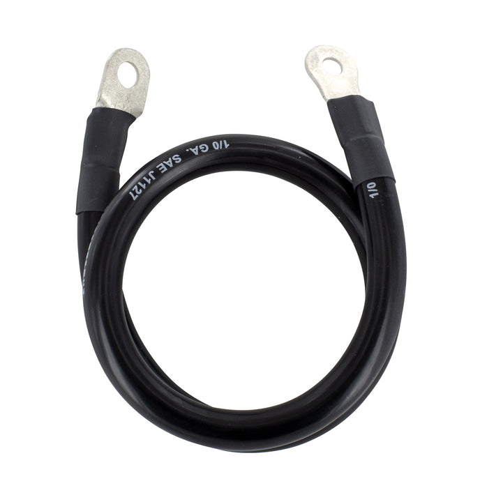 Powermaster Performance 1-702 Ground Wire; 2 Foot; 5/16 in. Batery Eyelet; 3/8 in. Alternator Eyelet; - Truck Part Superstore
