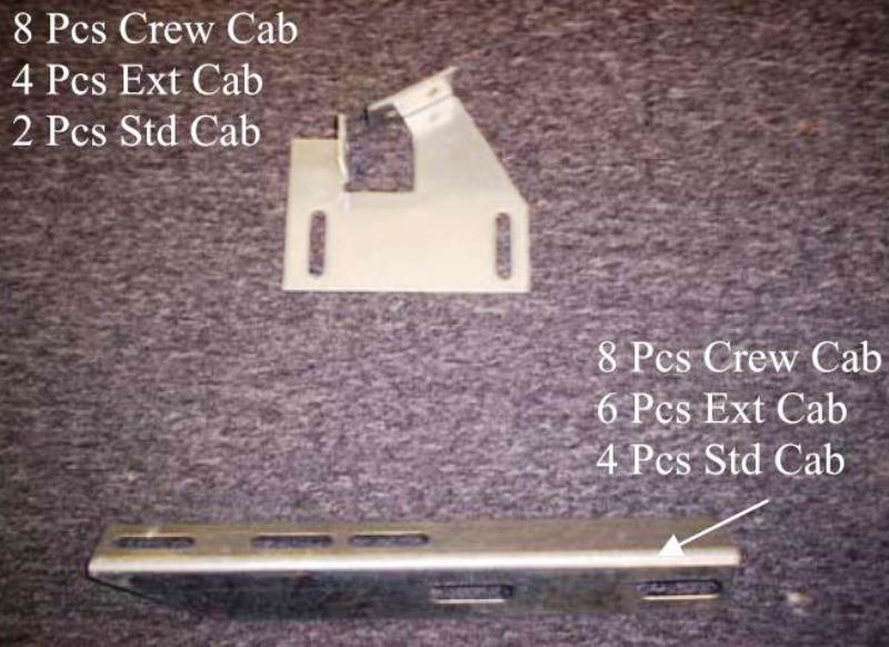 Owens Products 10-1082 Running Board Mounting Bracket Kit For Transender Running Boards 95-04 Toyota Tacoma Xtra Cab Xtra Cab Heavy Gauge Steel Silver Owens Products - Truck Part Superstore