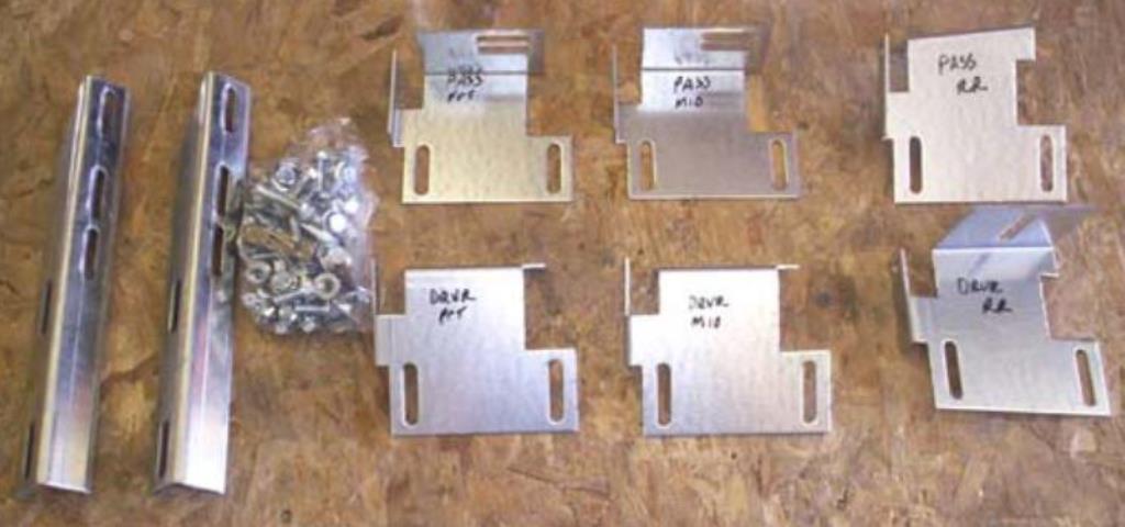 Owens Products 10-1096 Running Board Mounting Bracket Kit For Transender Running Boards 07-17 Jeep Wrangler Unlimited 4 Door-No Rubicon Heavy Gauge Steel Silver Owens Products - Truck Part Superstore