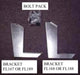 Owens Products 10-1134 Running Board Mounting Bracket Kit For Transender Running Boards 10-18 Toyota 4Runner W/O Cladding Heavy Gauge Steel Silver Owens Products - Truck Part Superstore