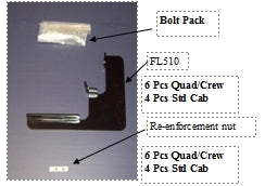 Owens Products 10-1254 Running Board Mounting Bracket Kit For 2 Inch Drop Aluminum Boards 09-18 Ram 1500 Crew Cab Heavy Gauge Steel Black Owens Products - Truck Part Superstore