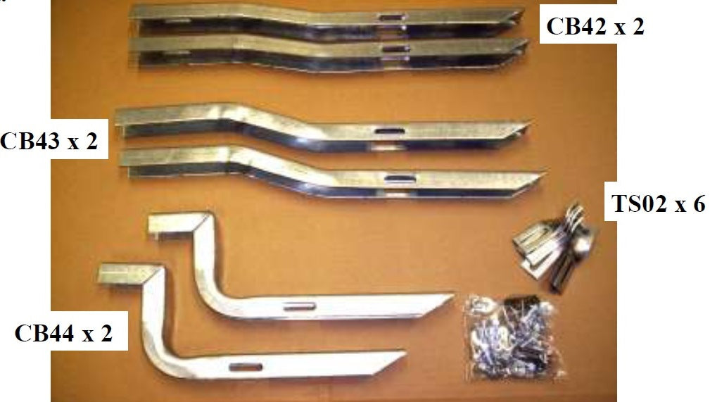 Owens Products 10-1302 Running Board Mounting Bracket Kit For Transender Running Boards 15-17 Nissan Rogue Heavy Gauge Steel Silver Owens Products - Truck Part Superstore