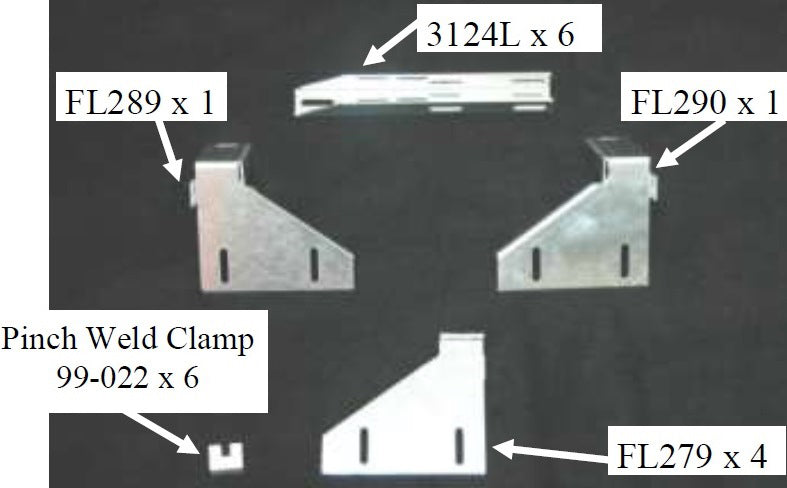 Owens Products 10-1303 Running Board Mounting Bracket Kit For Transender Running Boards 16-17 Kia Sorento Heavy Gauge Steel Silver Owens Products - Truck Part Superstore