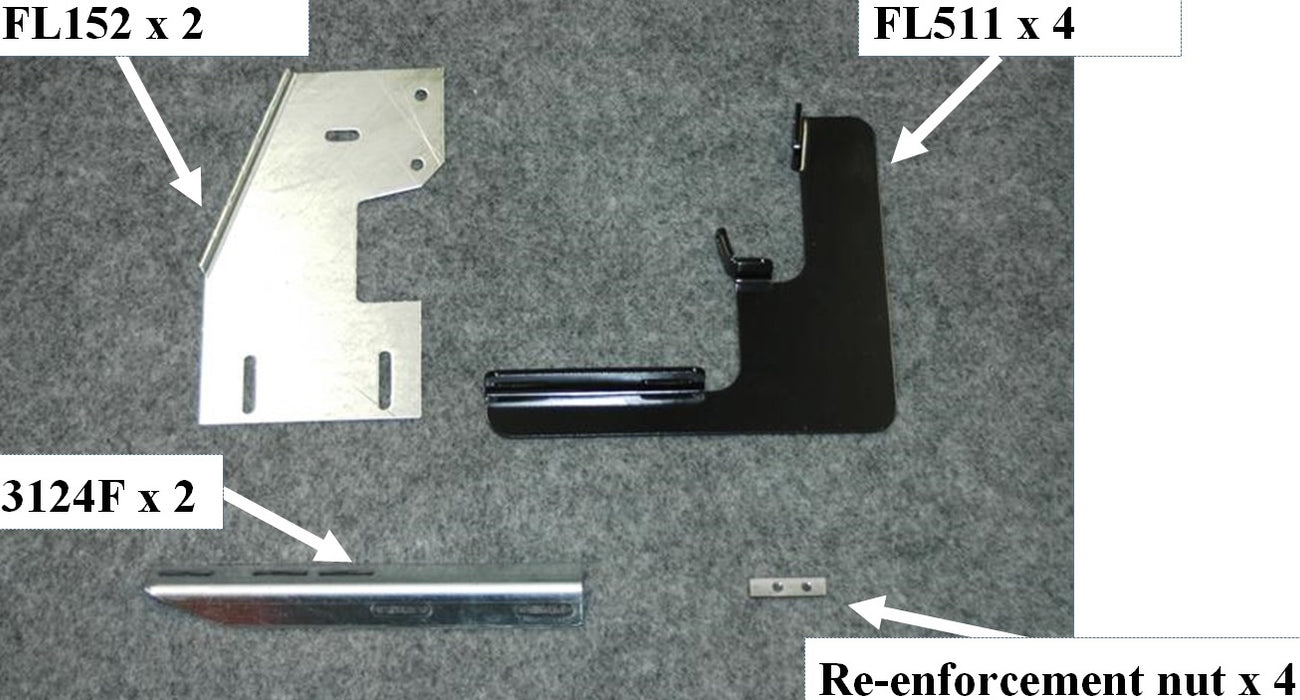 Owens Products 10-1316 Running Board Mounting Bracket Fusion Bracket Kit 13-18 Ram 1500/2500/3500 Crew Cab Heavy Gauge Steel Black Owens Products - Truck Part Superstore