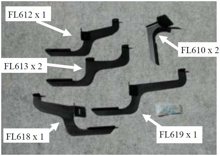 Owens Products 10-1366 Bracket Kit 10-1366 for Mounting Owens Factory Running Boards / 4 inch Drop / 15-18 Ford Transit 150 250 Van 130 Wheel Base / Heavy Gauge Steel / Owens Products - Truck Part Superstore
