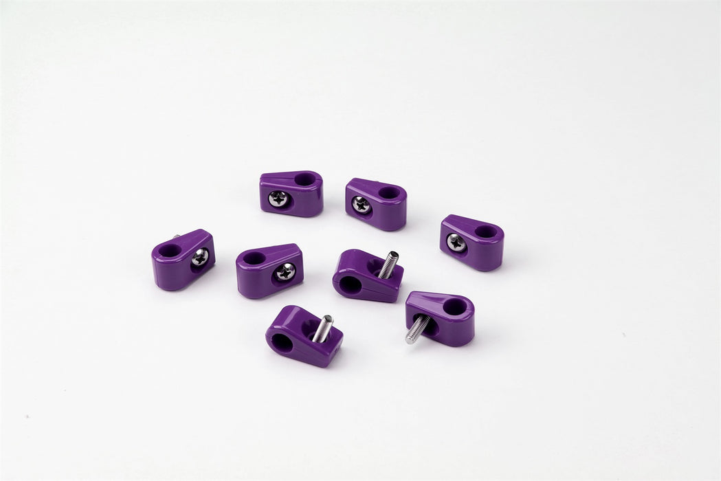 Lokar 10-188-20 Single Place T Clamp; 3/16 in.; 8 Pieces; Purple; - Truck Part Superstore