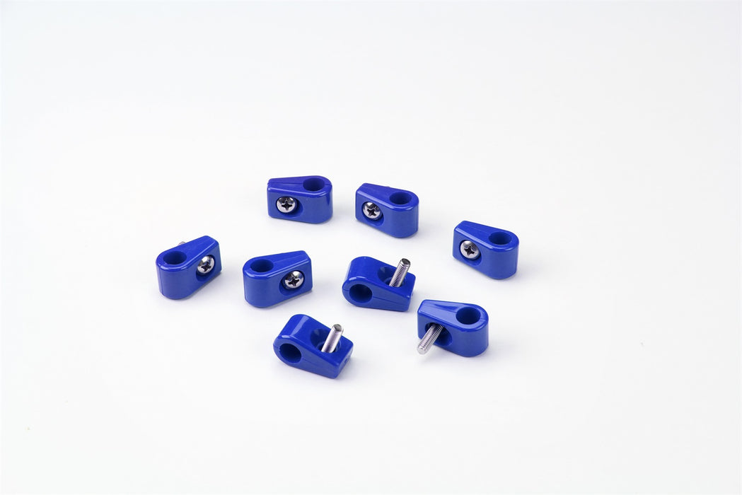 Lokar 10-250-12 Single Place T Clamp; 1/4 in.; 8 Pieces; Blue; - Truck Part Superstore