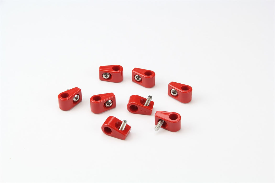 Lokar 10-250-13 Single Place T Clamp; 1/4 in.; 8 Pieces; Red; - Truck Part Superstore