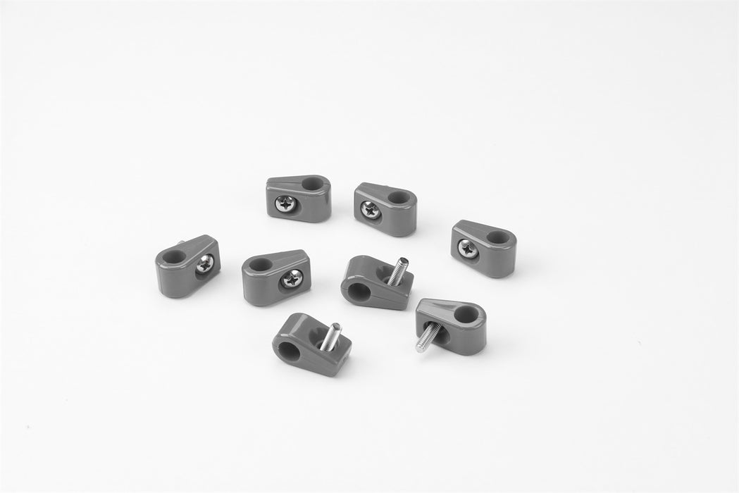 Lokar 10-250-19 Single Place T Clamp; 1/4 in.; 8 Pieces; Gray; - Truck Part Superstore