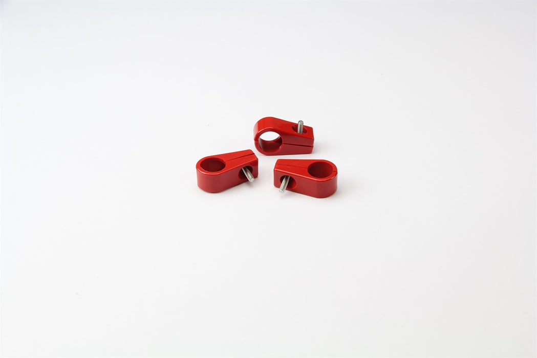 Lokar 10-820-13 Single Place T Clamp; 13/16 in.; 10AN; 3 Pieces; Red; - Truck Part Superstore