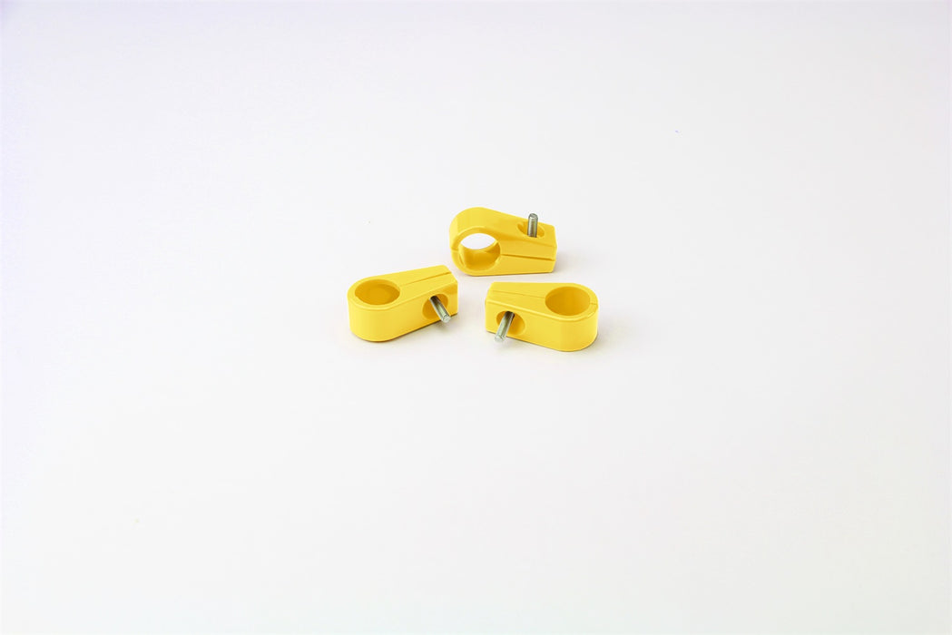 Lokar 10-820-15 Single Place T Clamp; 13/16 in.; 10AN; 3 Pieces; Yellow; - Truck Part Superstore