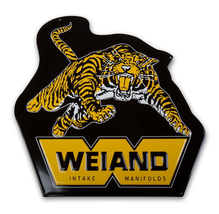 Weiand 10009WND Weiand Tiger Metal Sign; 20 in. x 20 in.; Early 70s Logo; - Truck Part Superstore