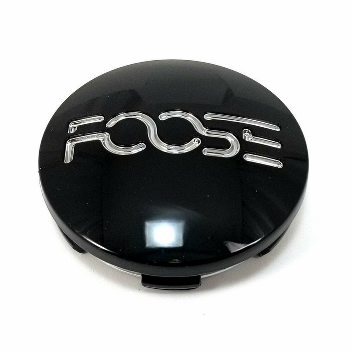 Foose 2PC 1001-13B FOOSE GLOSS BLACK 2.47" SNAP IN CAP - Truck Part Superstore
