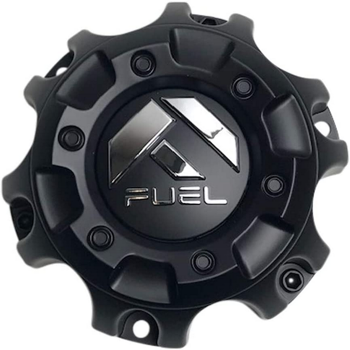 Fuel 2PC 1001-58B FUEL MATTE BLACK 6 LUG CAP-SHORT (1.35") - Truck Part Superstore