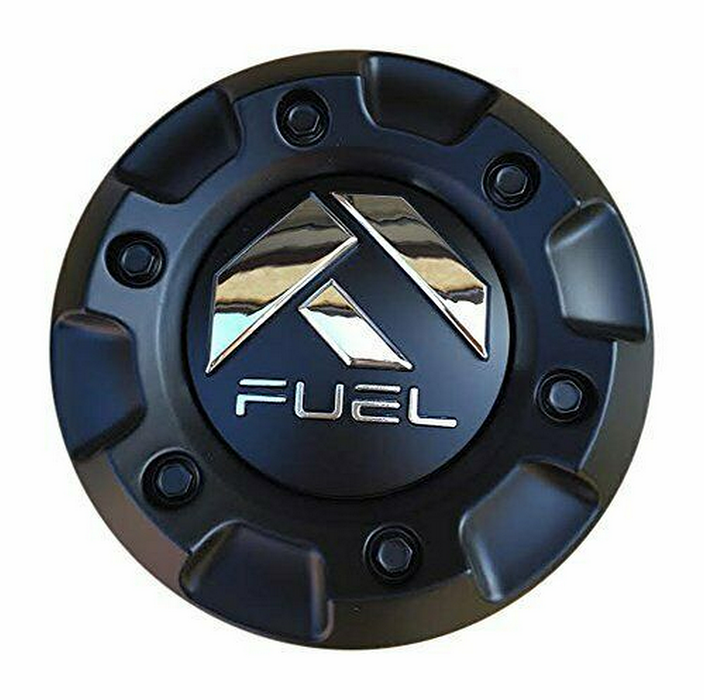Fuel 2PC 1001-58CEN-B FUEL-TOP SECTION OF CAP-MT-BLK/CHR LOGO - Truck Part Superstore