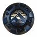 Fuel 2PC 1001-58CEN-B FUEL-TOP SECTION OF CAP-MT-BLK/CHR LOGO - Truck Part Superstore