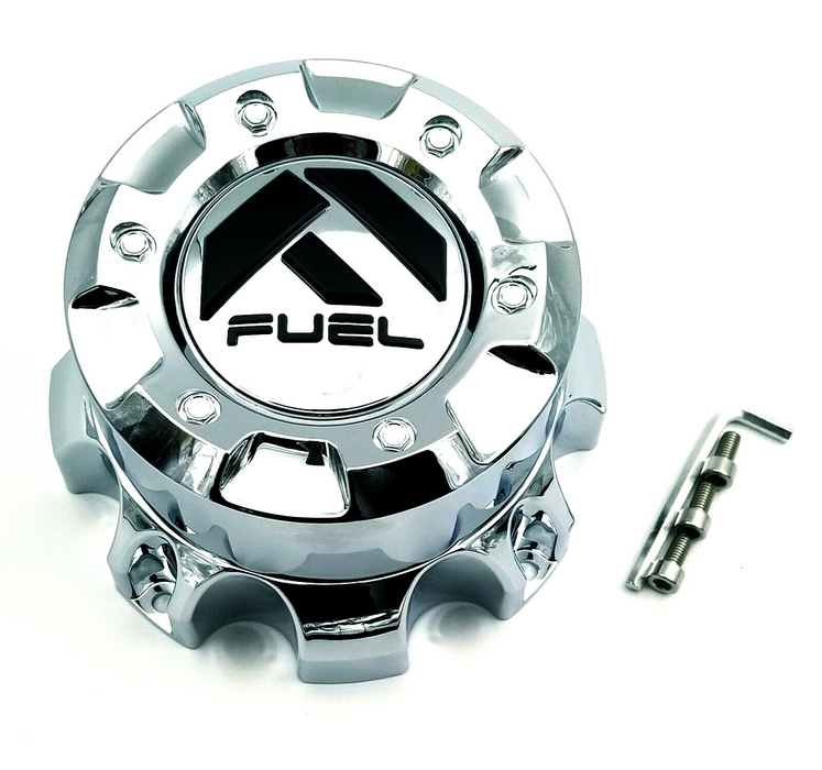 Fuel 2PC 1001-60 FUEL CHROME 8 LUG CAP-TALL - Truck Part Superstore