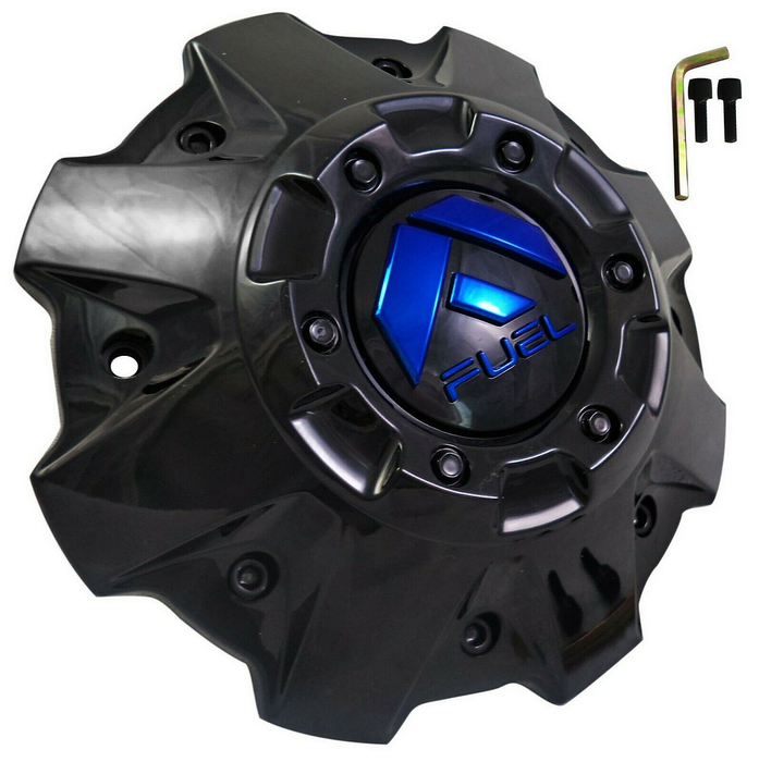 Fuel 2PC 1001-63GBK FUEL CAP 5/6 LUG G-BLK BLUE COVER - Truck Part Superstore