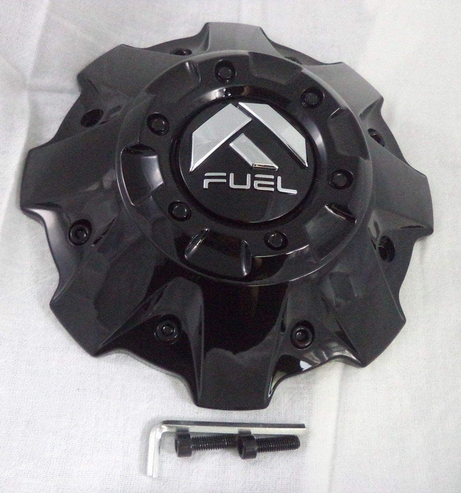 Fuel 2PC 1001-63GBR FUEL GLOSS BLACK CAP-BLACK RIVETS - Truck Part Superstore