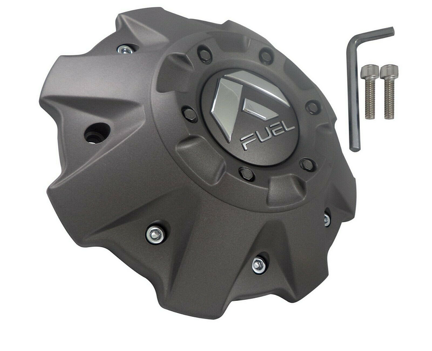 Fuel 2PC 1001-63V FUEL GUNMETAL COVERED CAP 5/6 LUG - Truck Part Superstore