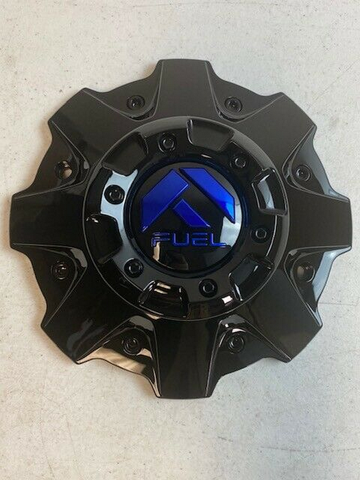 Fuel 2PC 1001-79GBK FUEL COVERED CAP(SHORT)GL-BLK BLUE TINT - Truck Part Superstore