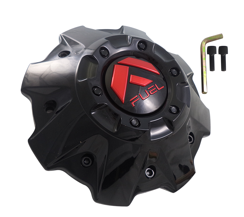 Fuel 2PC 1001-79GBQ FUEL COVERED CAP (SHORT)-GL-BLK RED TINT - Truck Part Superstore