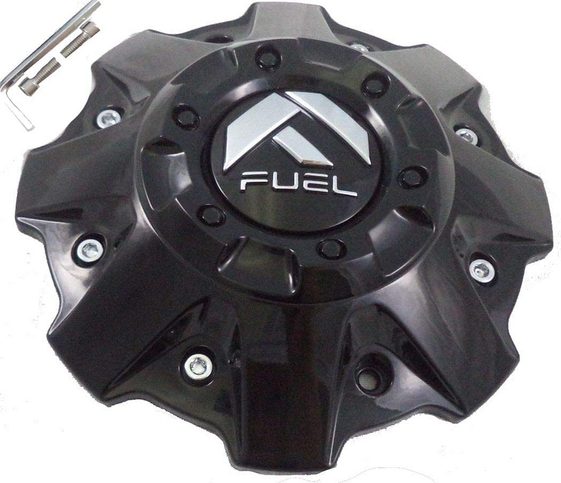 Fuel 2PC 1001-81GB FUEL 5/6 LUG GL-BLK CAP (FLAT BOTTOM) - Truck Part Superstore