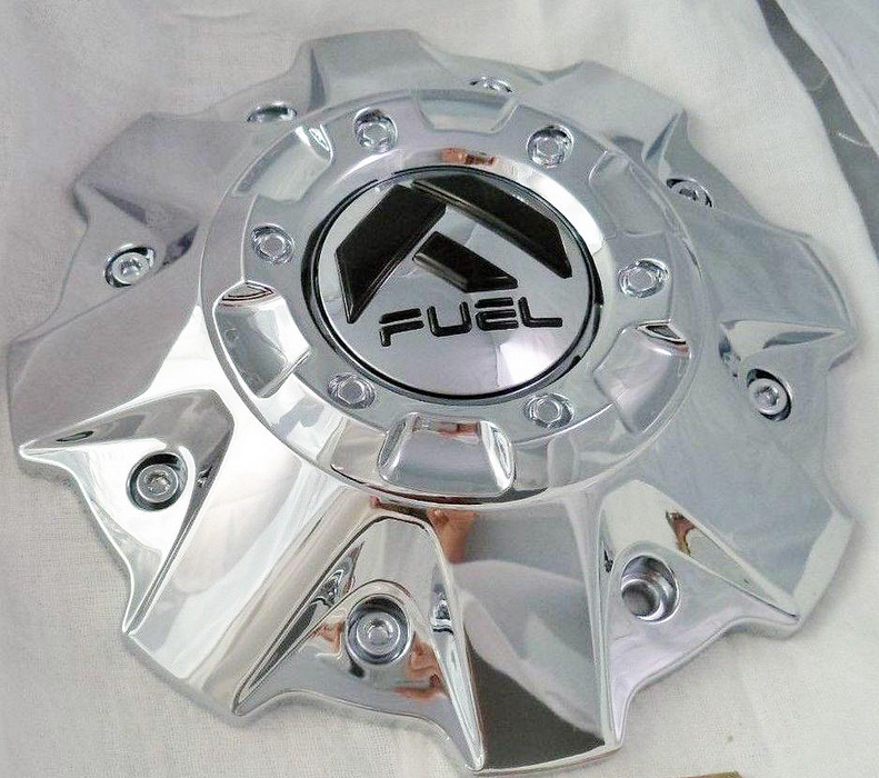 Fuel 2PC 1001-81 FUEL 5/6 LUG CHROME CAP (FLAT BOTTOM) - Truck Part Superstore