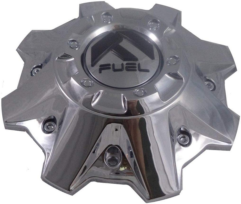 Fuel 2PC 1001-83 FUEL 8 LUG CHROME CAP (FLAT BOTTOM) - Truck Part Superstore