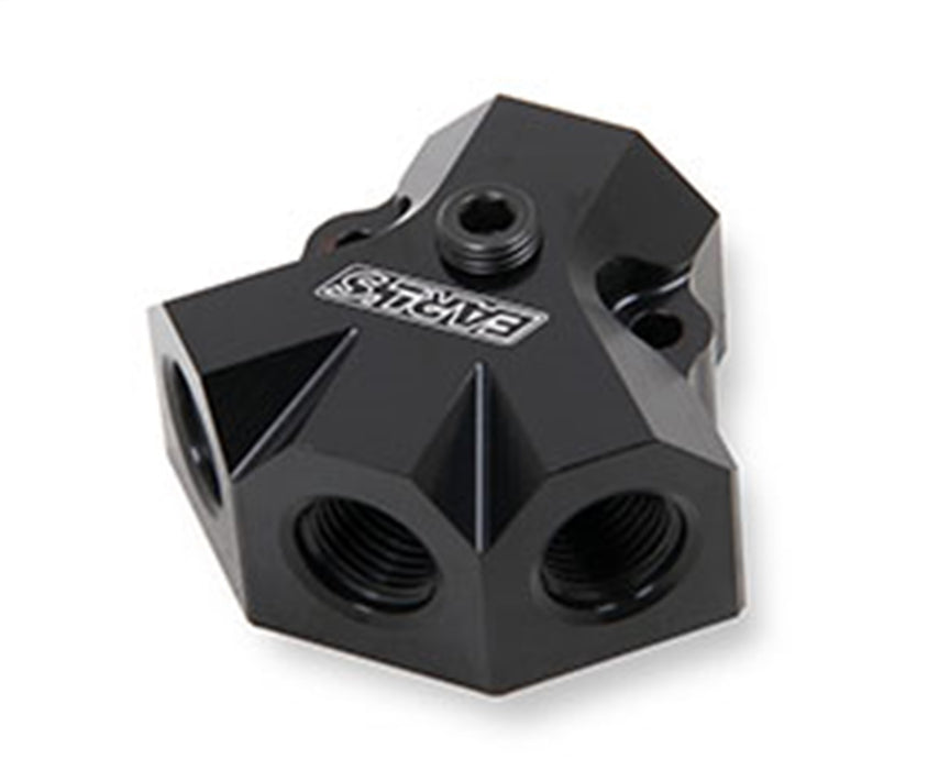 Earl's Performance 100168ERL O-Ring Port; Bagged Packaging; -8AN Inlet To 3 x -6AN Outlet; Black; - Truck Part Superstore