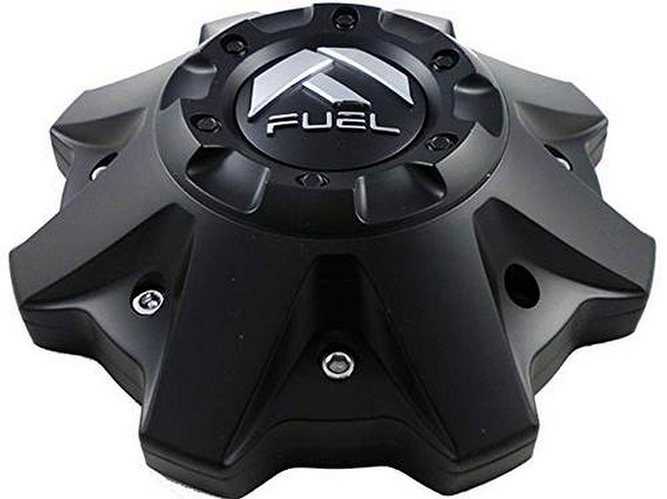 Fuel 2PC 1002-49B FUEL 8L FLAT BOTTOM MATTE BLACK CAP - Truck Part Superstore