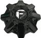 Fuel 2PC 1002-53GBR FUEL GLOSS BLACK CAP 8LUG-BLACK RIVETS - Truck Part Superstore