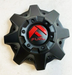 Fuel 2PC 1002-53MBQ FUEL 8LUG CAP MT-BLACK / RED LOGO - Truck Part Superstore