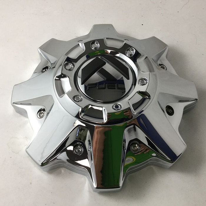 Fuel 2PC 1002-53 FUEL 8LUG CAP W/ RISER CHROME - Truck Part Superstore