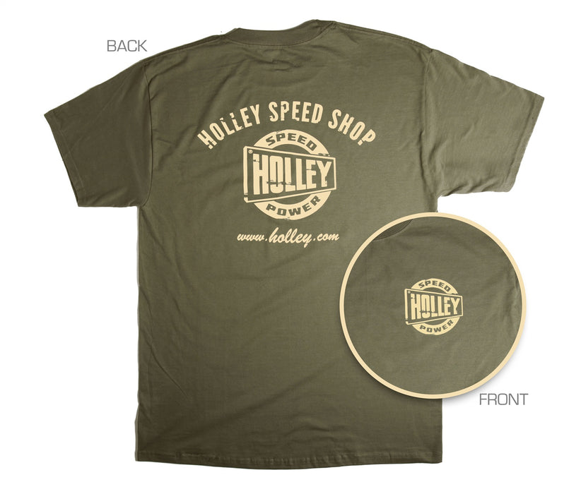 Holley 10025-XXXLHOL Holley Truck T-Shirt; Mens; Short Sleeve; Green; XXX-Large; - Truck Part Superstore