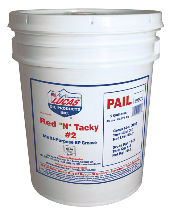 Lucas Oil Products 10027 Red "N" Tacky Grease NLGI#2 - Truck Part Superstore