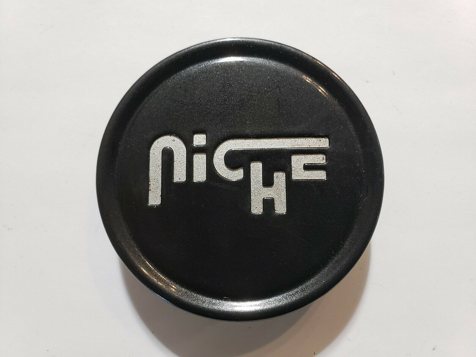 Niche Mono 1003-22GBS NICHE 2.70" FLAT CAP-GL-BLK SILVER LOGO - Truck Part Superstore