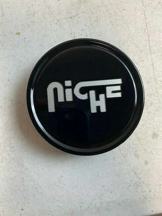 Niche Mono 1003-24GBS NICHE 2.95" FLAT CAP-GL-BLK SILVER LOGO - Truck Part Superstore