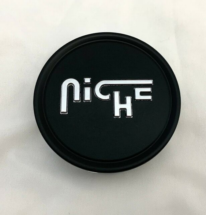Niche Mono 1003-24MBS NICHE 2.95" FLAT CAP-MT-BLK SILVER LOGO - Truck Part Superstore
