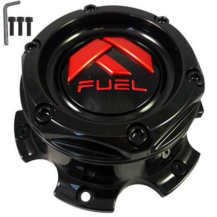 Fuel 2PC 1003-27GBQ FUEL DUALLY CAP FRONT G-BLK RDLOGO 17/82 - Truck Part Superstore